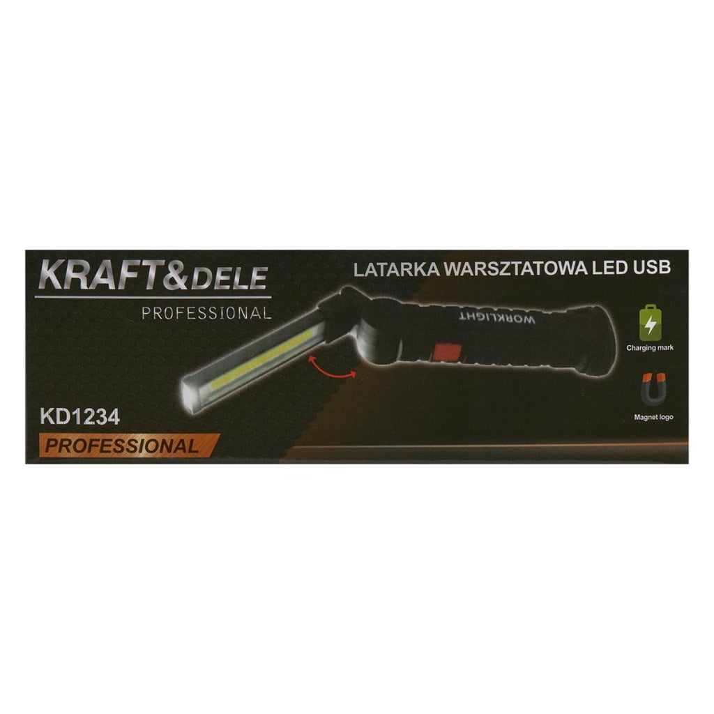 Kraft&Dele LED-töökojalamp USB, magneti ja konksuga KD1234
