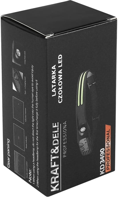 KRAFT&DELE KD3490 LED pealamp – COB + XPE, andur, USB - C - Ostuklikk