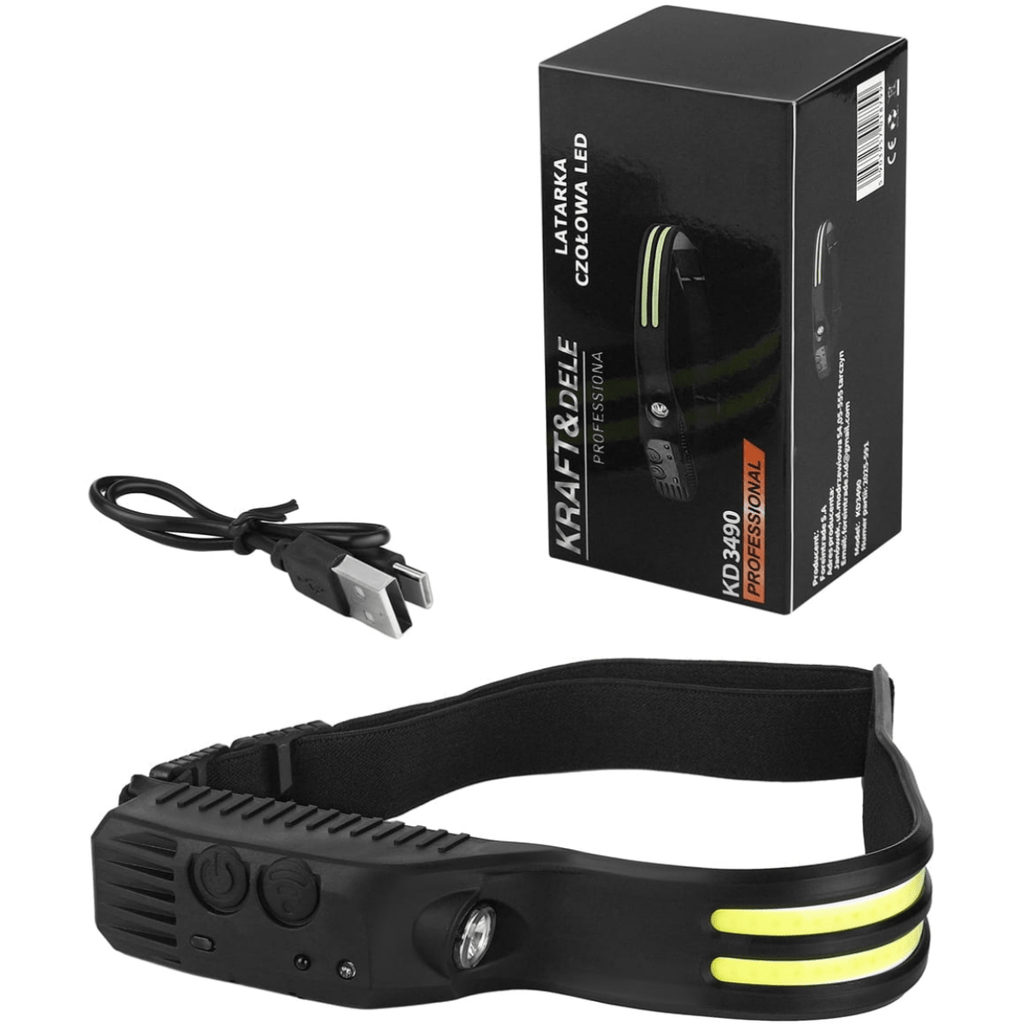 KRAFT&DELE KD3490 LED-pealamp COB + XPE LED-idega ja liikumisanduriga