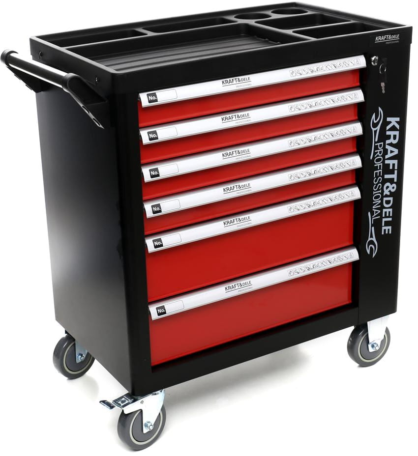 KRAFT&DELE KD362 tööriistakapp 263 tööriistaga, lukustatav, ratastel
