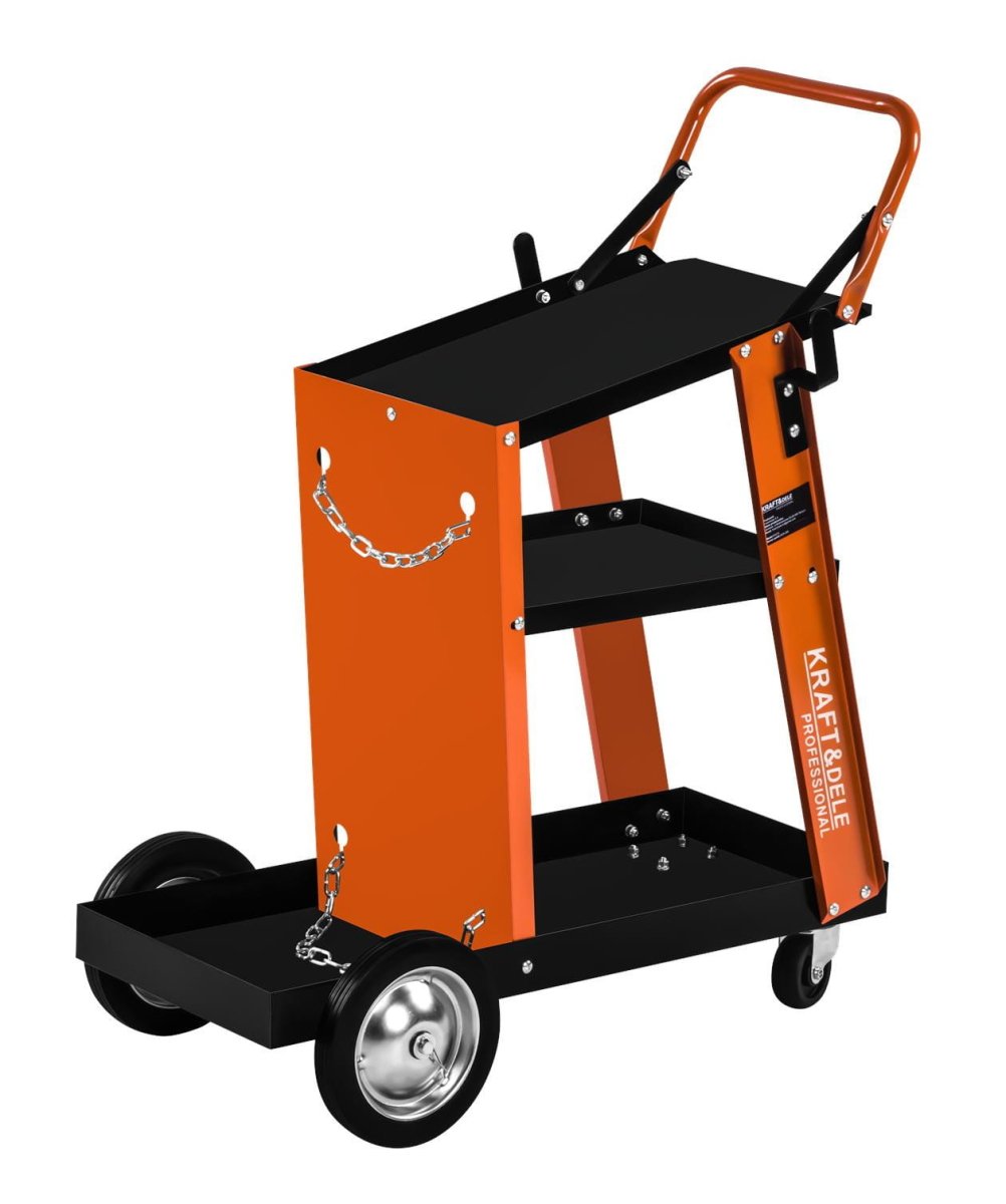 Kraft&Dele KD373 keevituskäru terasest, kandevõime 75 kg, 3 riiulit