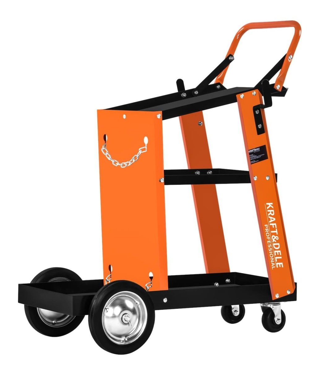 Kraft&Dele KD373 keevituskäru terasest, kandevõime 75 kg, 3 riiulit