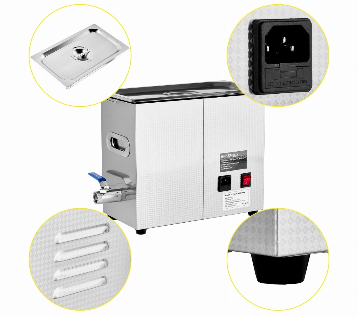 KRAFT&DELE KD449 ultrahelipuhasti 6,5 L – kuumutusega, taimeriga - Ostuklikk