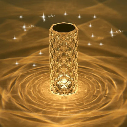 Kristallmustriga LED - laualamp puldiga – 16 värvi, USB - laetav - Ostuklikk