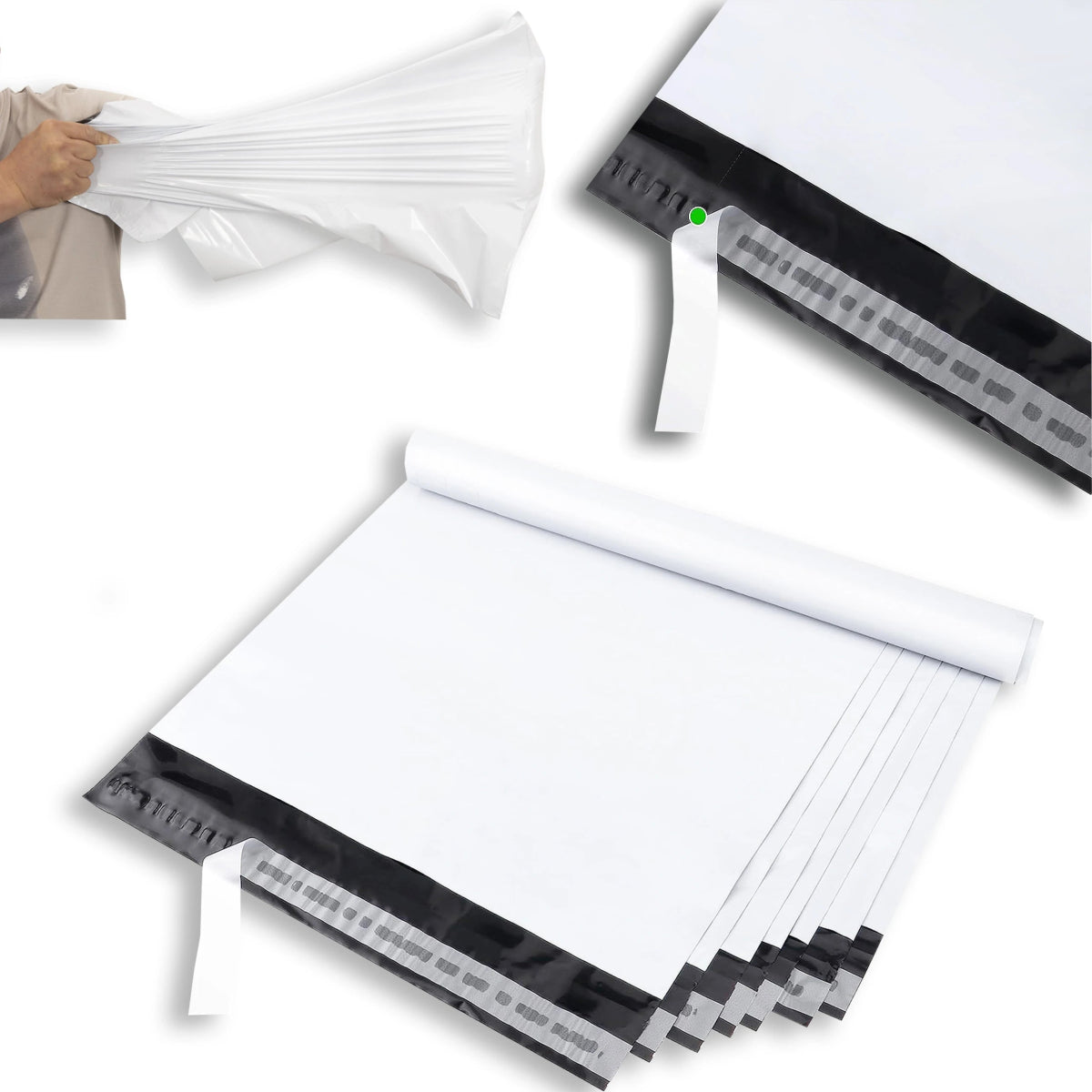 Kullerisaatmiskotid 500×600 mm, valge – 50 tk - Ostuklikk