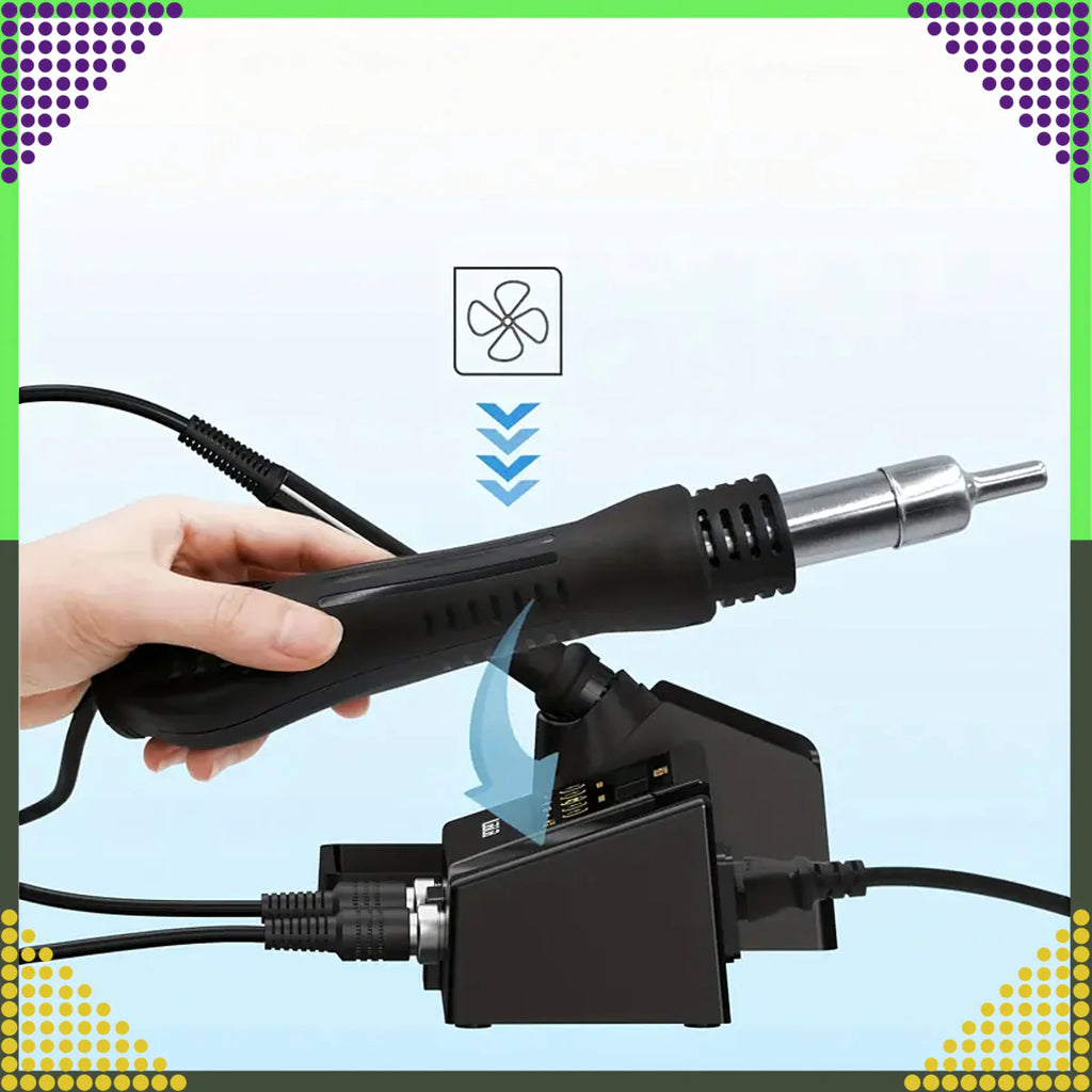 660W kuumaõhu jootmisjaam koos 60W jootekolviga 2-ühes komplekt