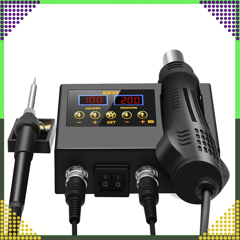 660W kuumaõhu jootmisjaam koos 60W jootekolviga 2-ühes komplekt