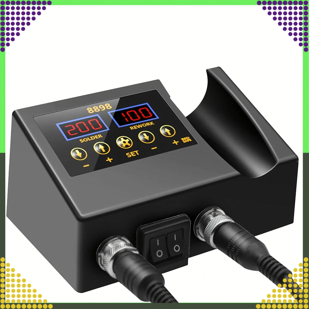 660W kuumaõhu jootmisjaam koos 60W jootekolviga 2-ühes komplekt