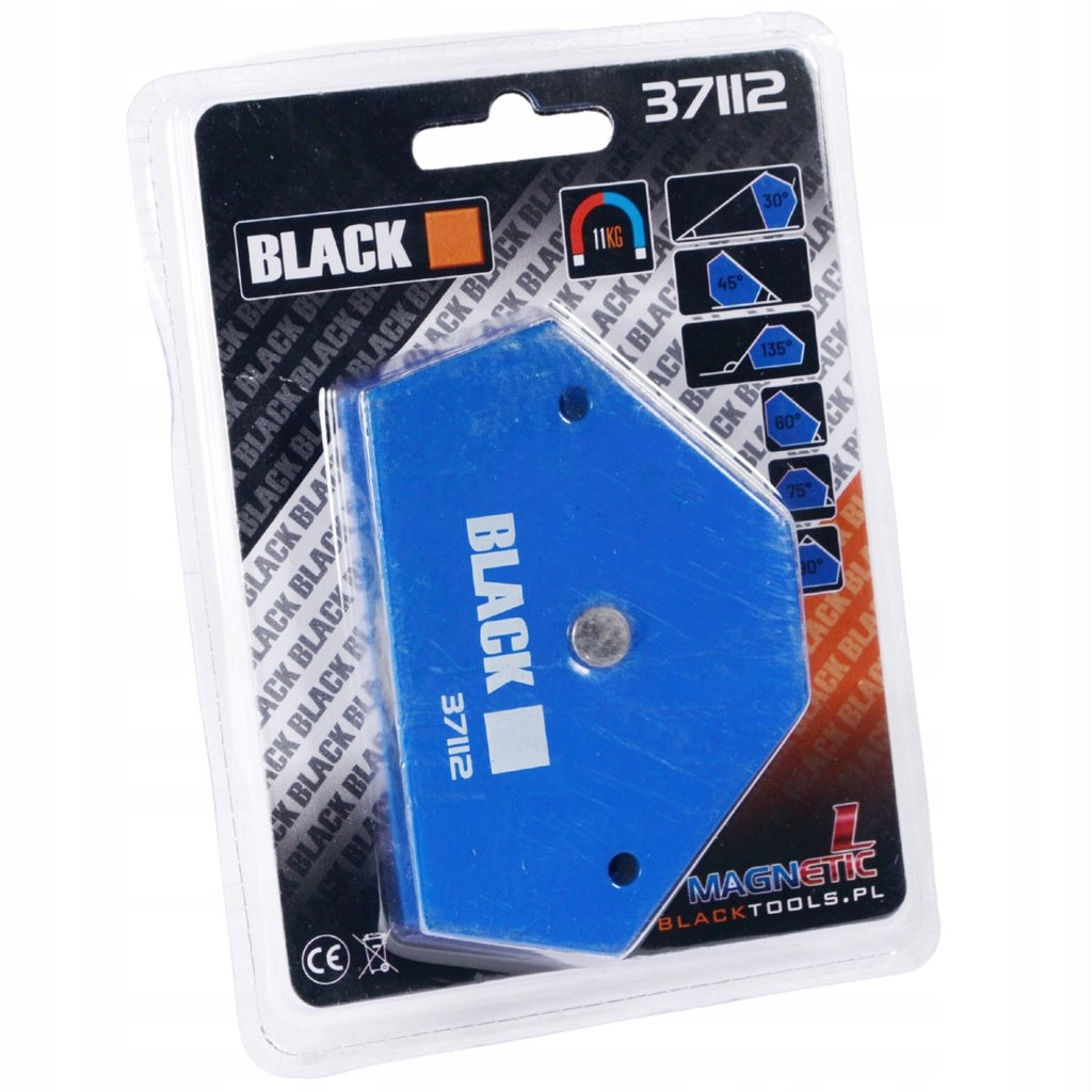 Black Hexagonal Magnetic Welding Angle, 11.5 kg Capacity