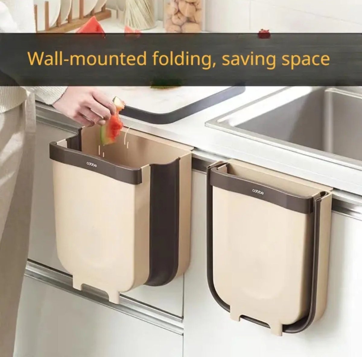 Quality Foldable Kitchen Bin for Cabinet - 8L Capacity