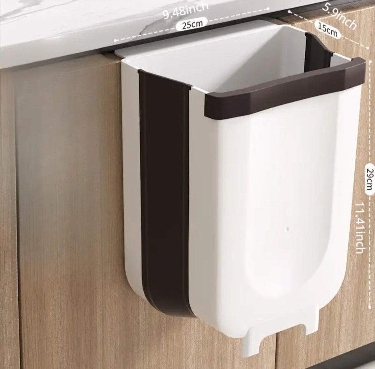 Quality Foldable Kitchen Bin for Cabinet - 8L Capacity