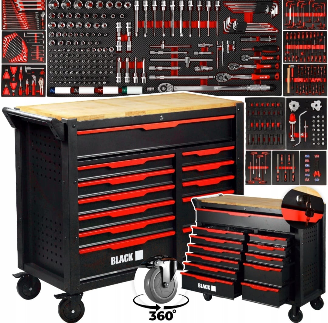 BLACK 542-osaline professionaalne tööriistakäru 10504