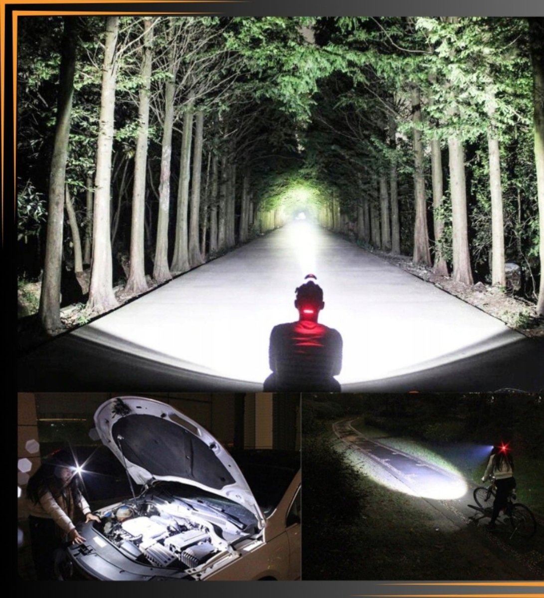 Laetav 5×LED pealamp koos 2×18650 akuga ja 5 režiimiga (ARSA GO)