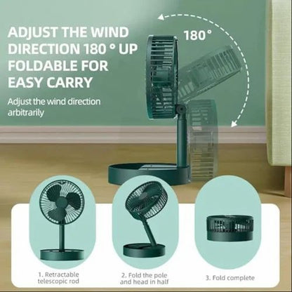 Laetav kokkupandav ventilaator – USB - C, kuni 10 h tööaeg - Ostuklikk