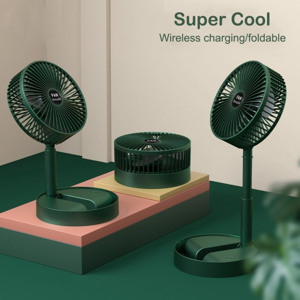 Rechargeable Folding Fan USB-C up to 10 Hours