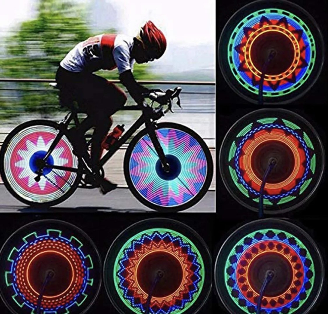 Jalgratta LED-tuli 32 LEDi ja 30 mustriga, 16.5 x 4 cm