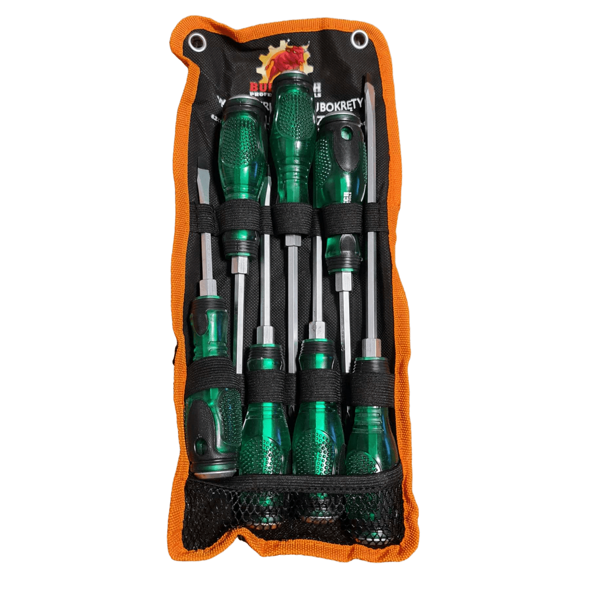 7-osaline lööktööriistade kruvikeerajate komplekt metallist otste ja magnetiliste tippudega (7 tk)