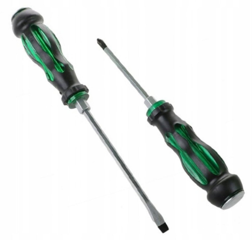 7-osaline lööktööriistade kruvikeerajate komplekt metallist otste ja magnetiliste tippudega (7 tk)