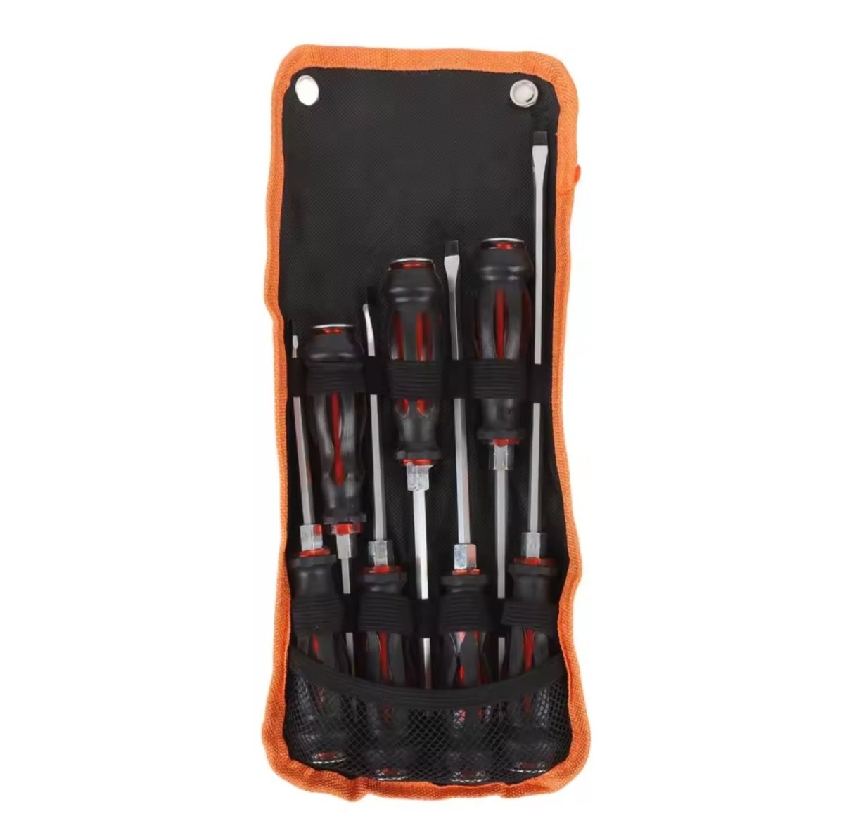 7-osaline lööktööriistade kruvikeerajate komplekt metallist otste ja magnetiliste tippudega (7 tk)