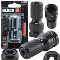Impact Adapter 1/2" to 1/4" Hex Black  (B28)