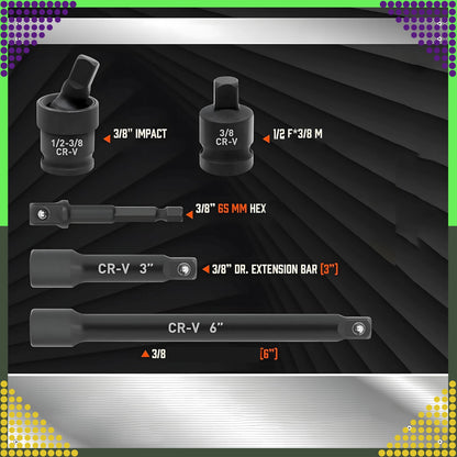 Lööktopsikute ja padrunvõtmete komplekt 3/8'', 50 osa - Ostuklikk