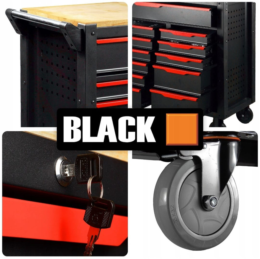 BLACK 542-osaline professionaalne tööriistakäru 10504