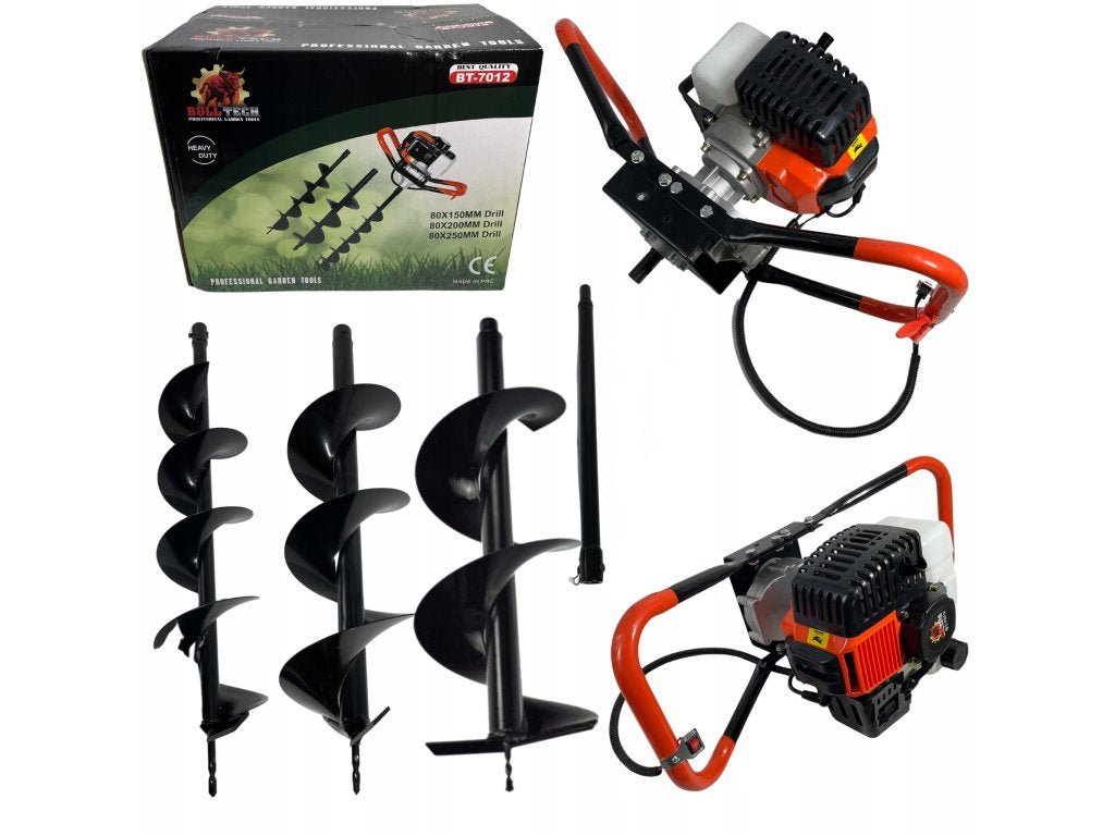 Bensiinimootoriga maapuur BT7014 koos 3 puuriga ja 500 mm pikendusega