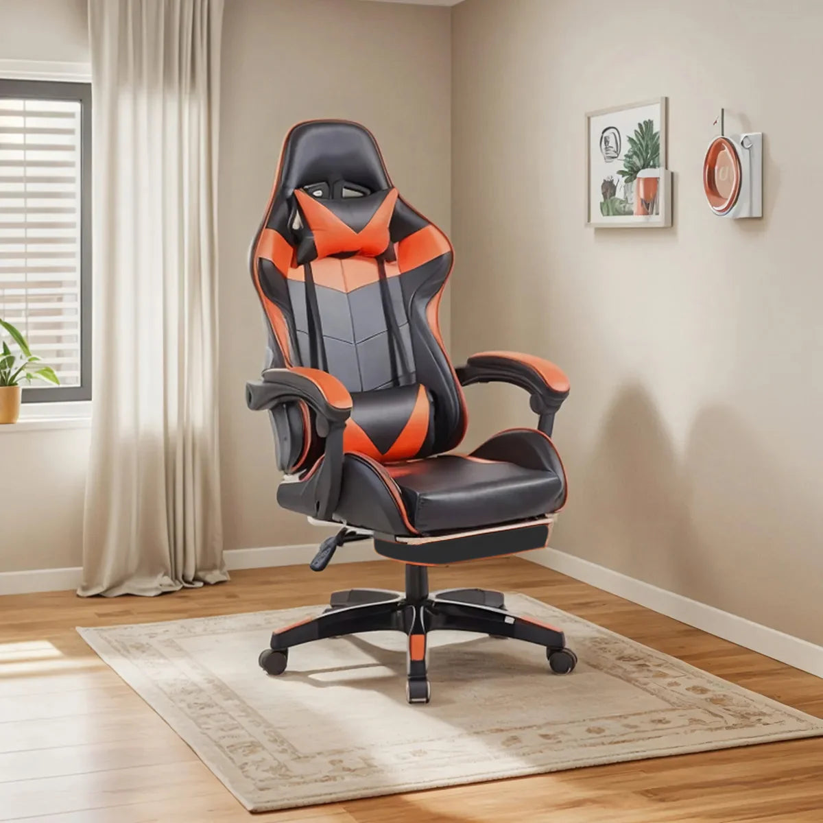 Mänguri/kontoritool jalatoega, kandevõime kuni 150 kg