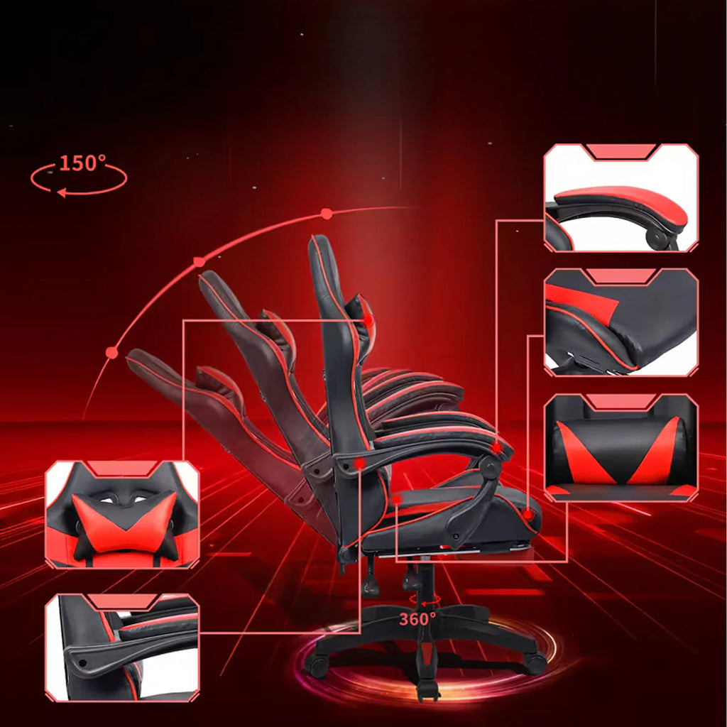 Mänguri/kontoritool jalatoega, kandevõime kuni 150 kg