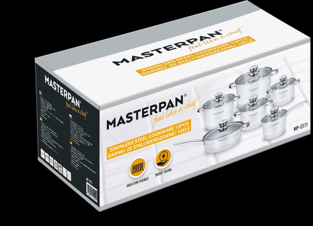 Masterpan 12-Piece Cookware Set with Lids