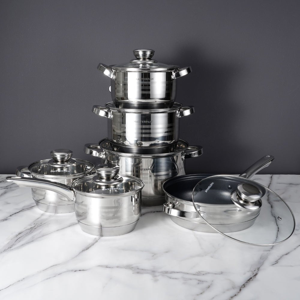 Masterpan 12-Piece Cookware Set with Lids