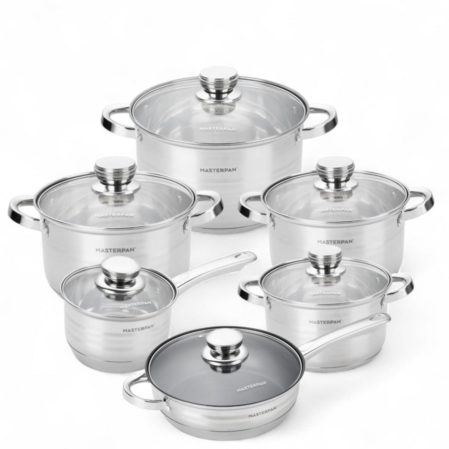 Masterpan 12-Piece Cookware Set with Lids