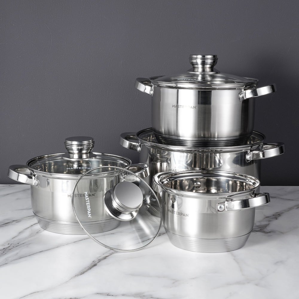 Masterpan 8-Piece Pot Set with Lids