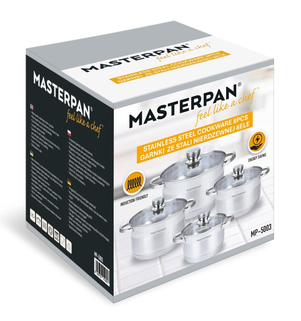 Masterpan 8-Piece Pot Set with Lids