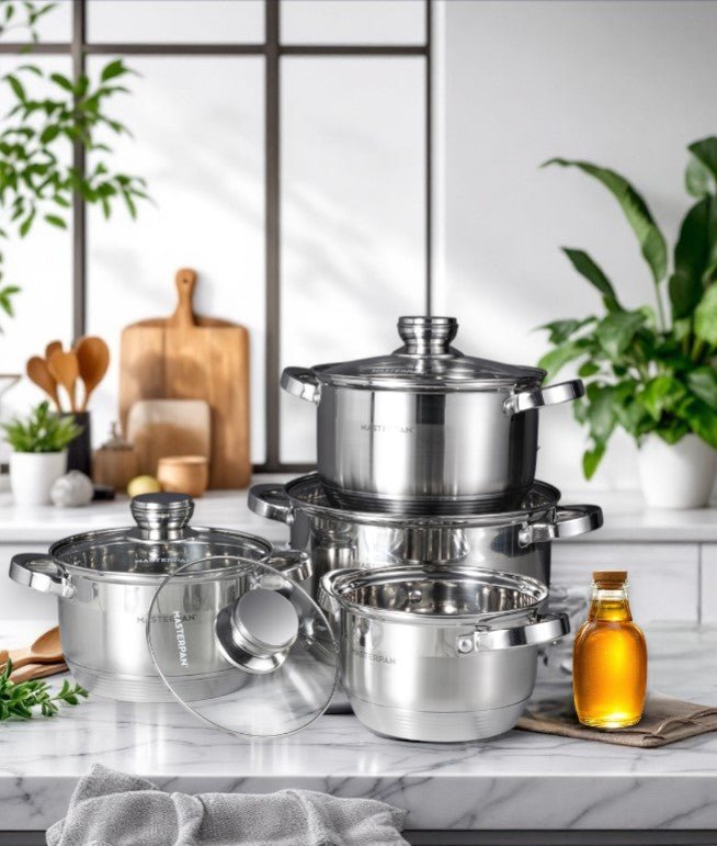 Masterpan 8-Piece Pot Set with Lids