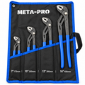 META-PRO GY8030 four-piece adjustable pliers set in roll pouch