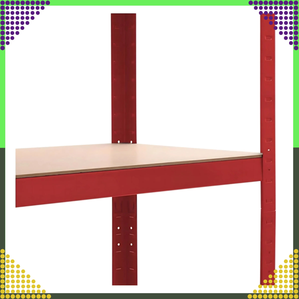 Metallriiul 180x90x40 cm, punane – 5 riiulit, 875 kg - Ostuklikk