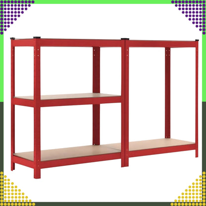 Metallriiul 180x90x40 cm, punane – 5 riiulit, 875 kg - Ostuklikk