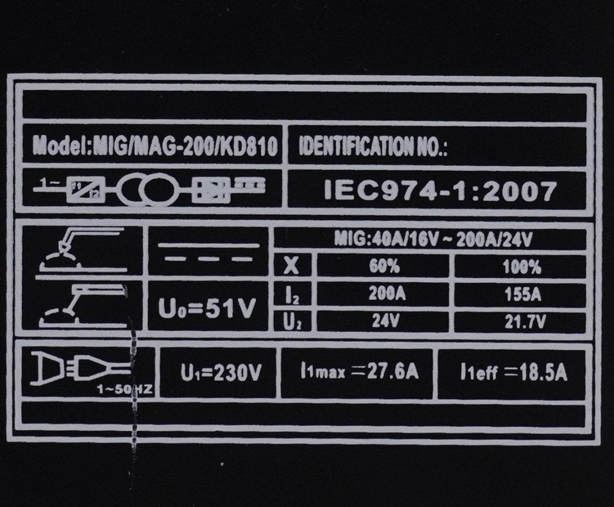 MIG/MAG KD810 inverter-keevitusmasin 200A 230V IGBT
