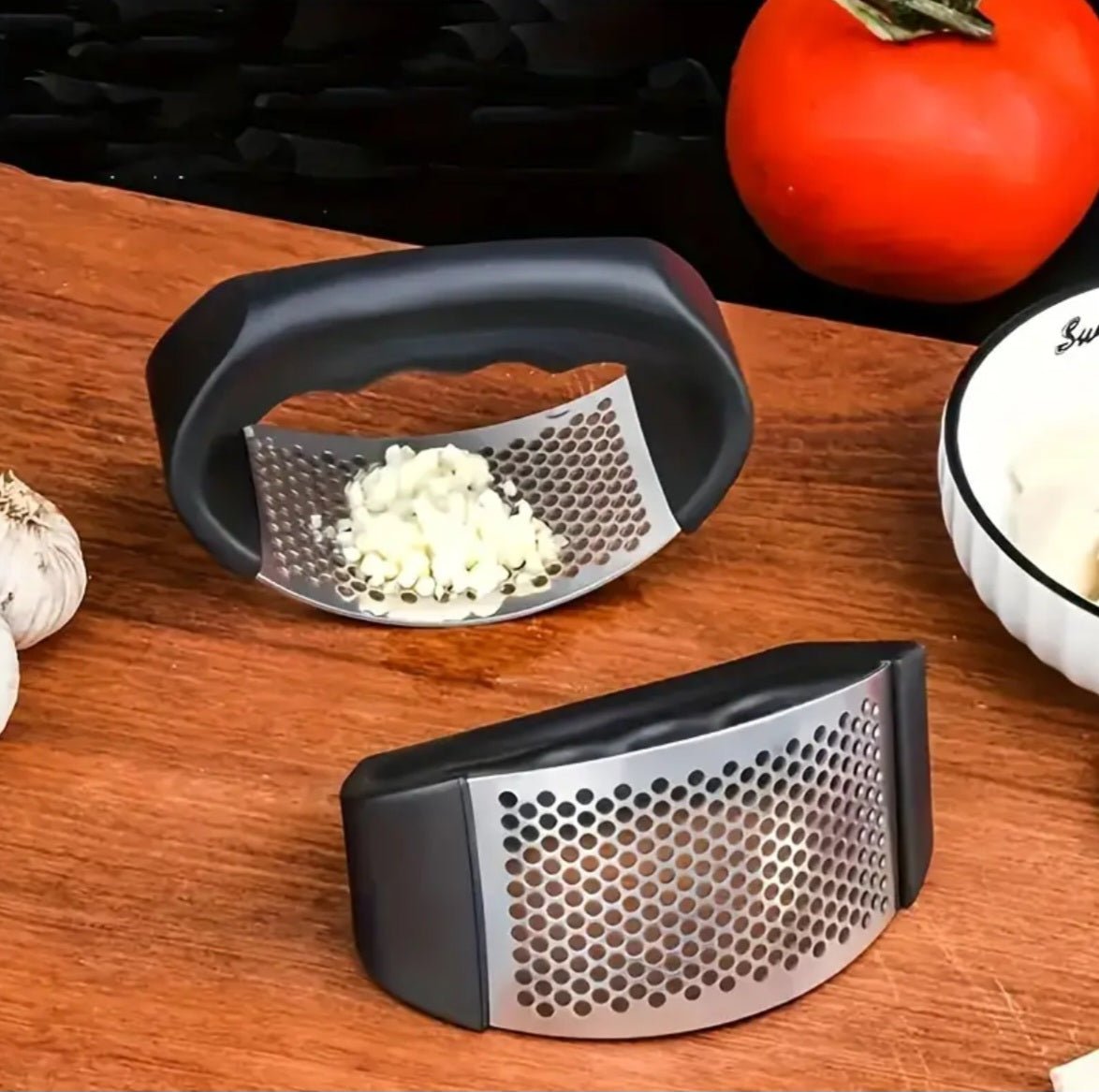 Multifunctional Stainless Steel Garlic Crusher