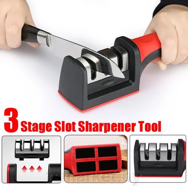 3-Stage Stainless Steel Knife Sharpener