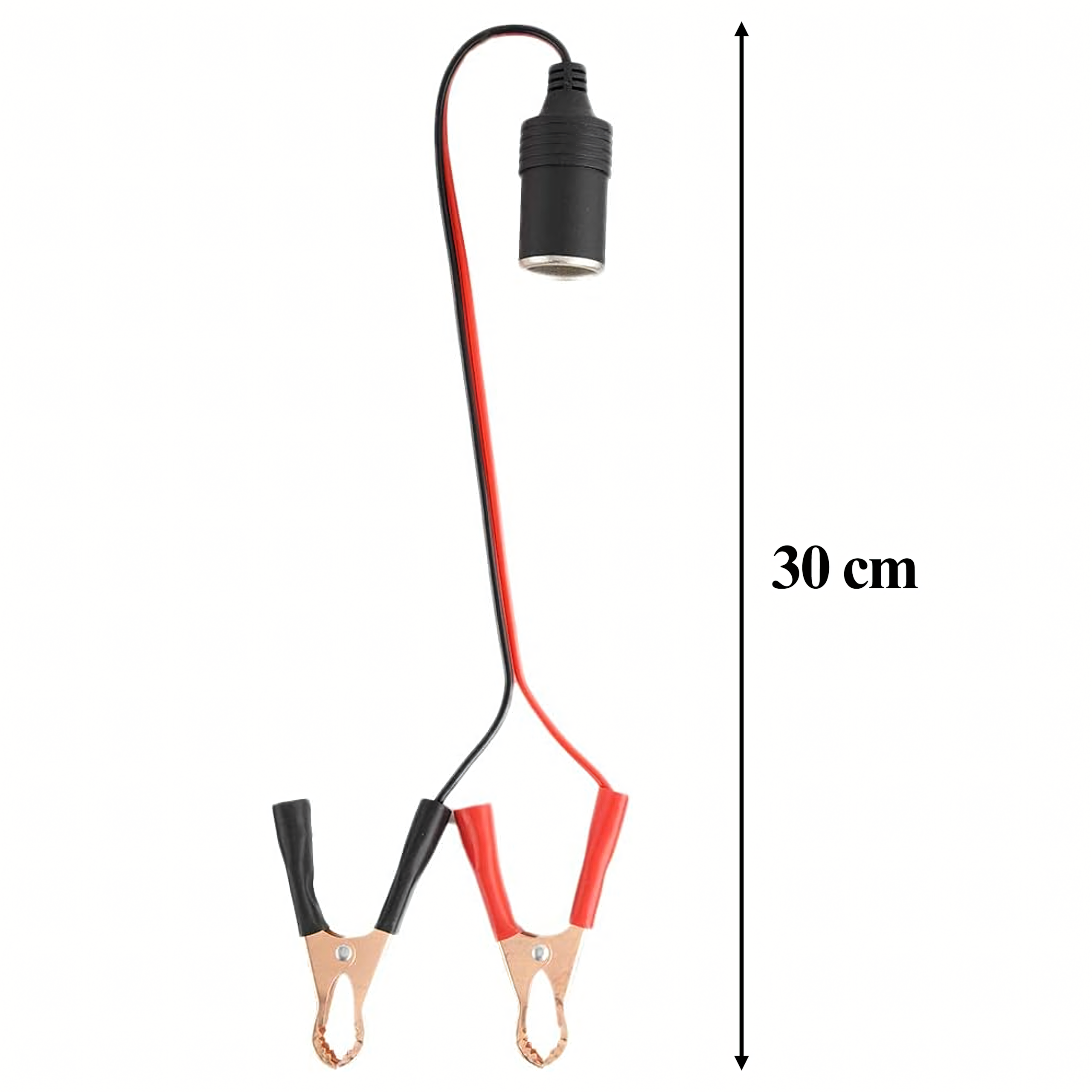 Adapter sigaretisüütaja pesaga krokodillklambritega väljund 12V 24V