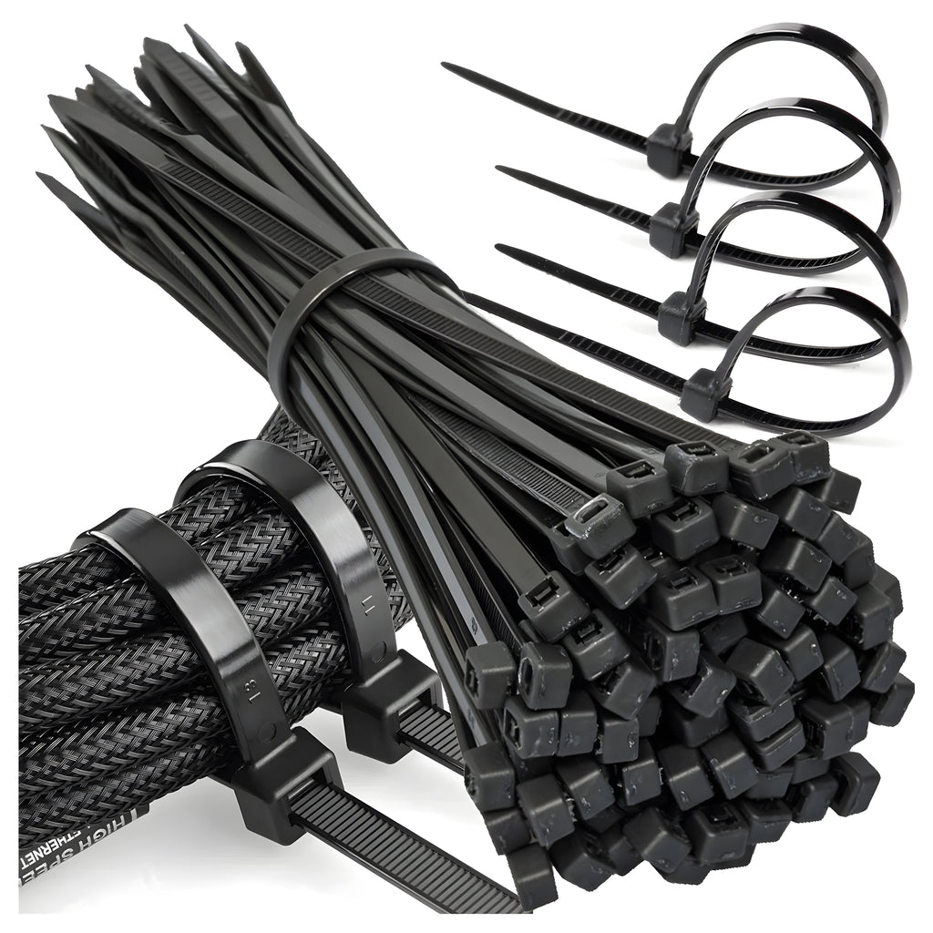 250x tugevad universaalsed Black kaablisidemed 3.6x200mm (F10)