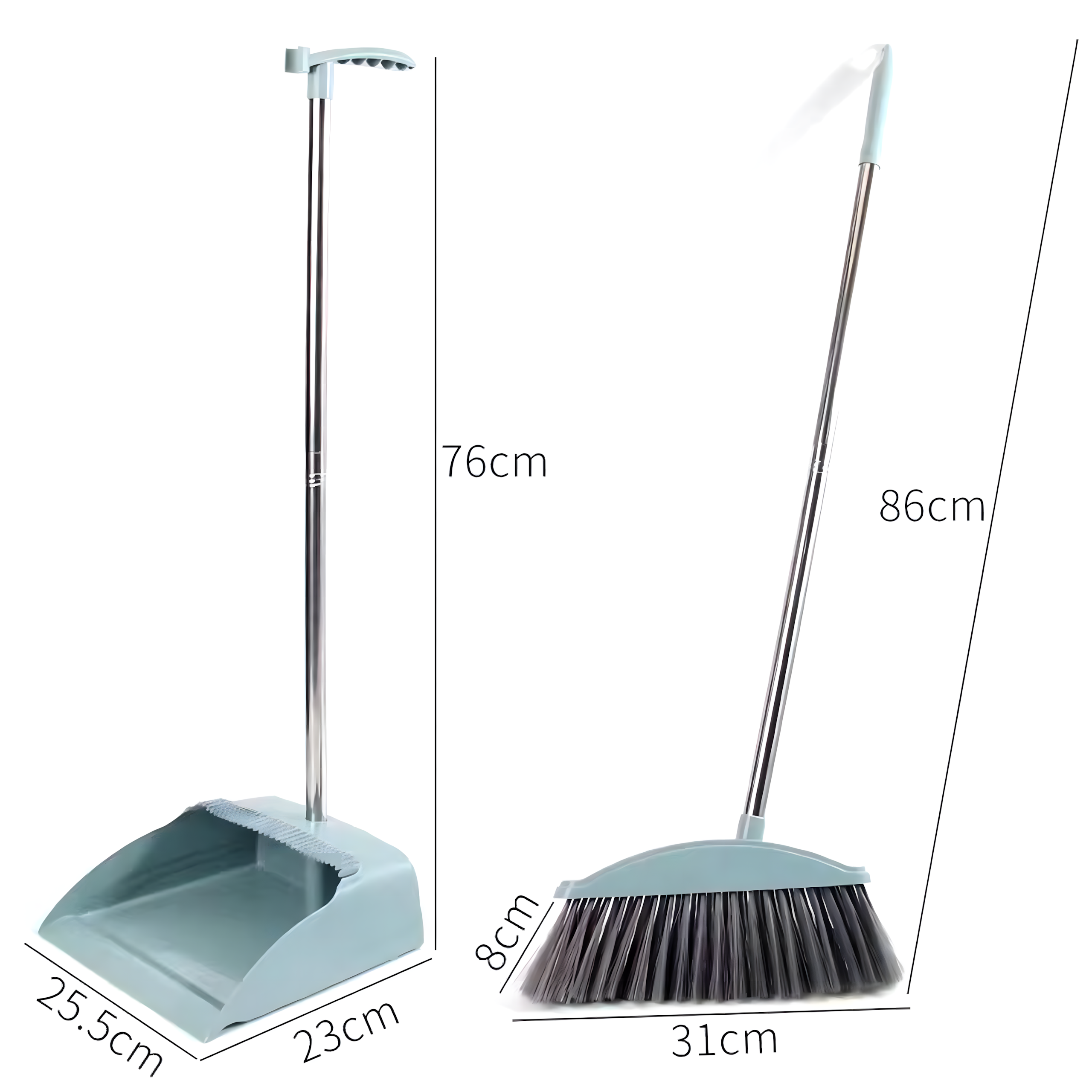 Cleaning Kit with Broom, Dustpan, Stick, and Window Washer