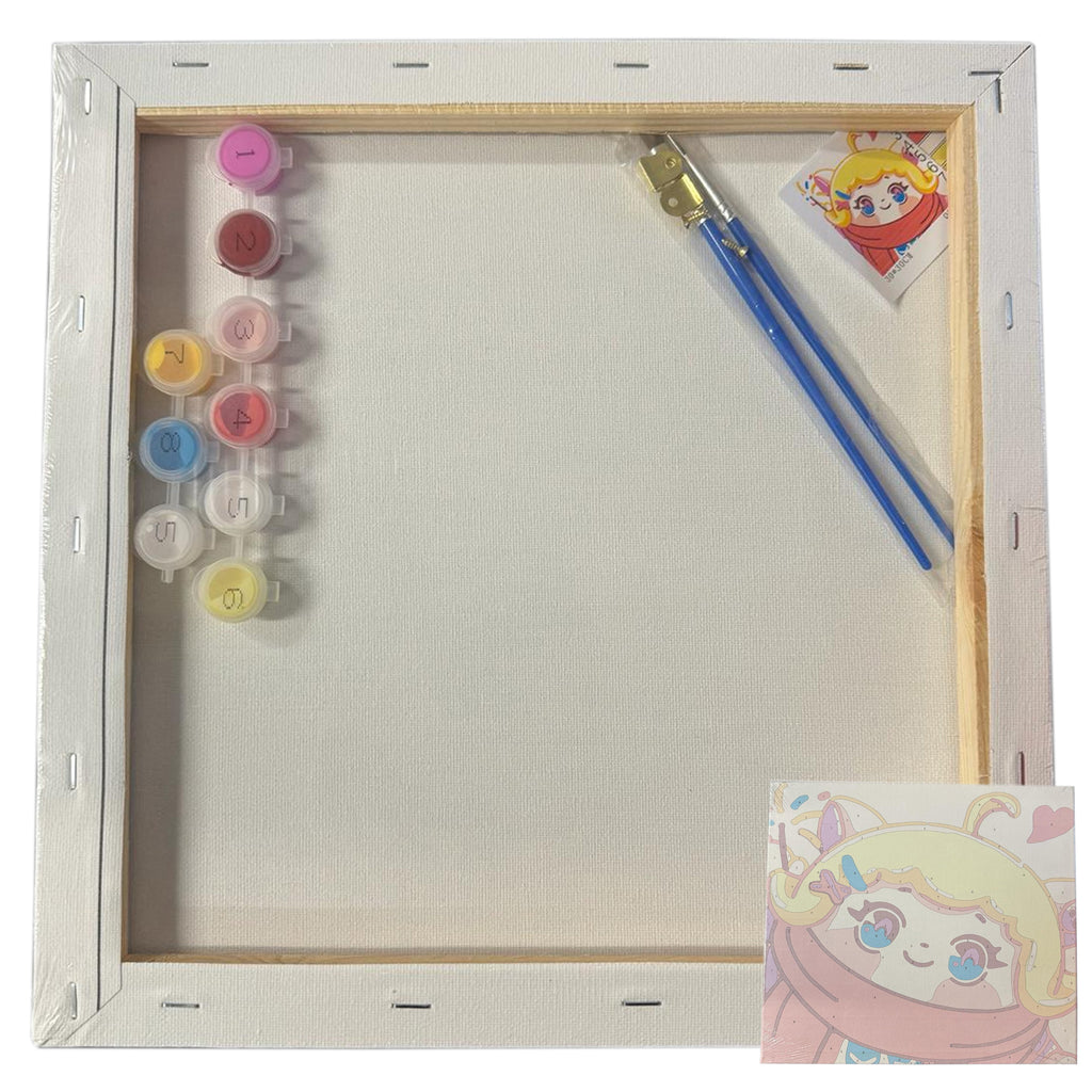 Numbrite järgi maalimise komplekt raamiga 30x30 lastele