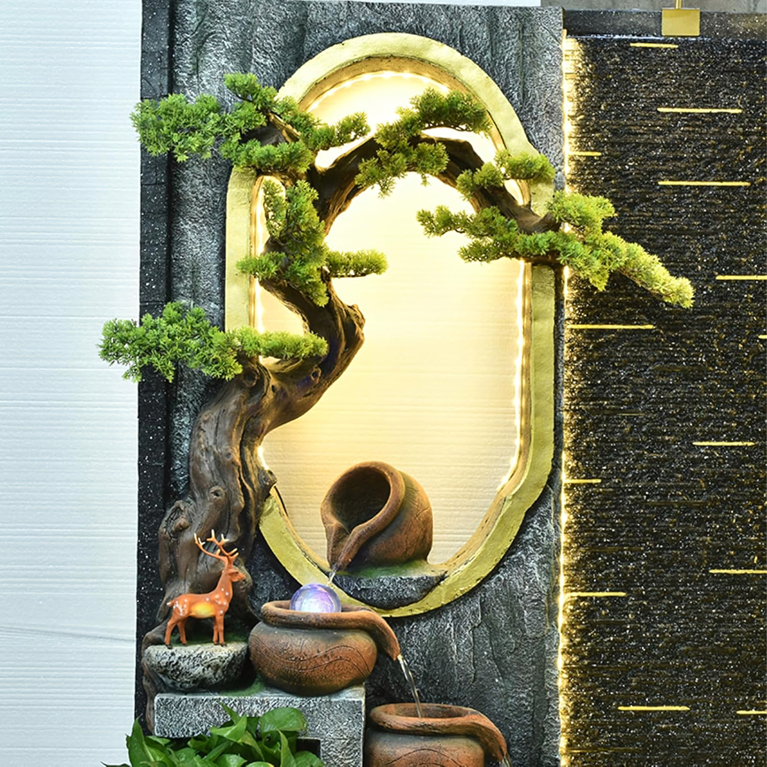 Large Decorative Garden and Home Water Wall Fountain 184x120x44cm