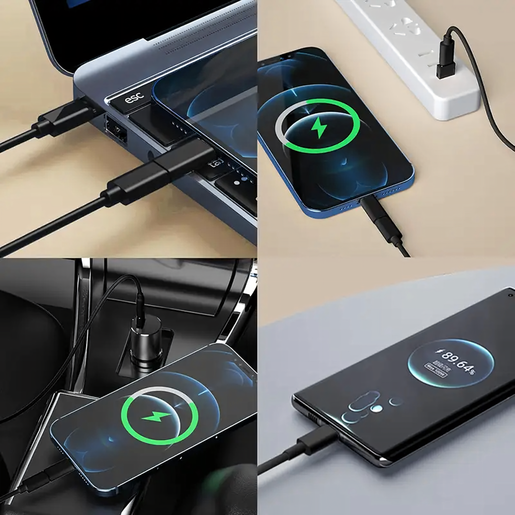 5in1 reisikorraldaja telefoni USB-C, Lightning, Micro USB-A adapterite jaoks