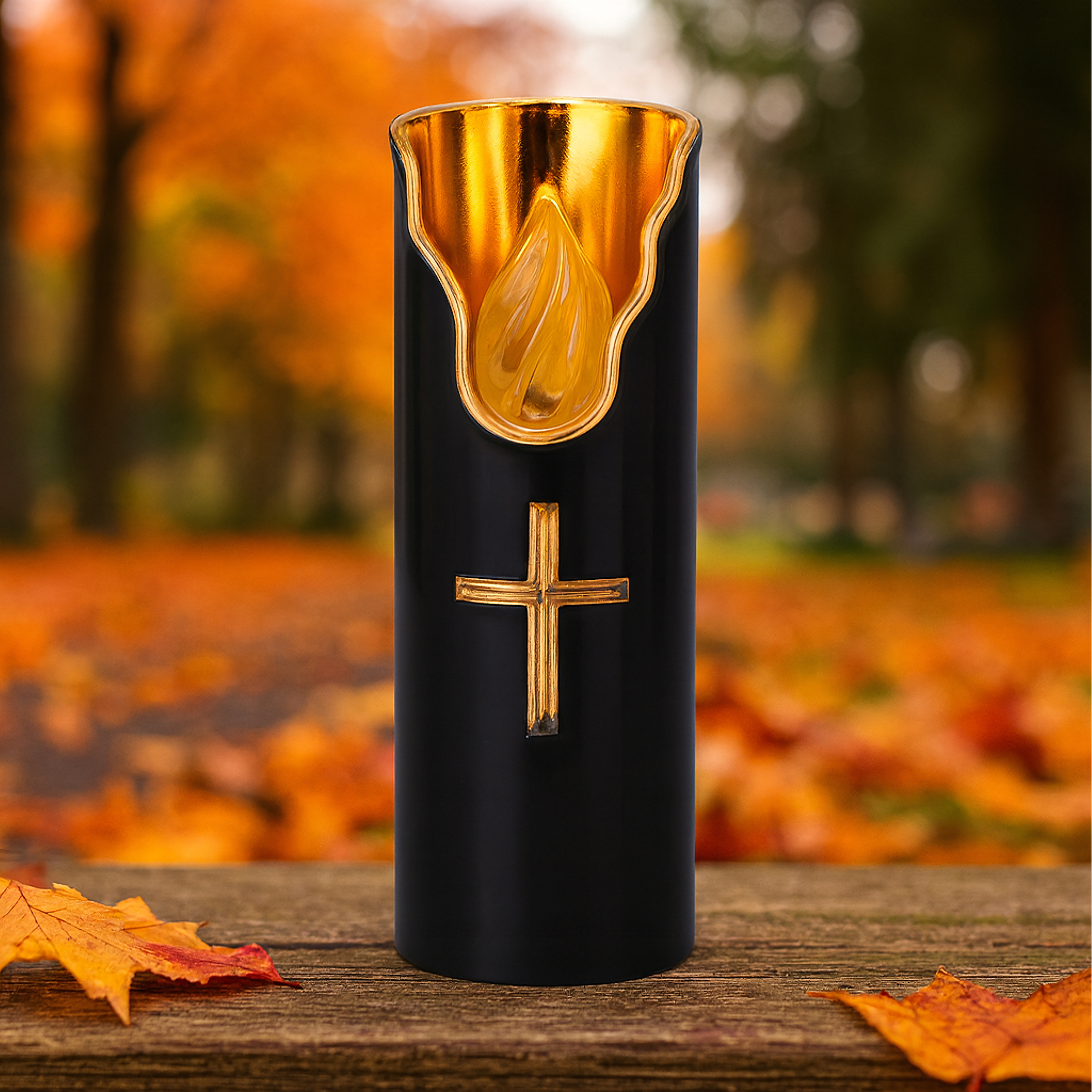 12x patareitoitel LED küünal Black leegi efektiga küünal 15cm küünla sisetükk