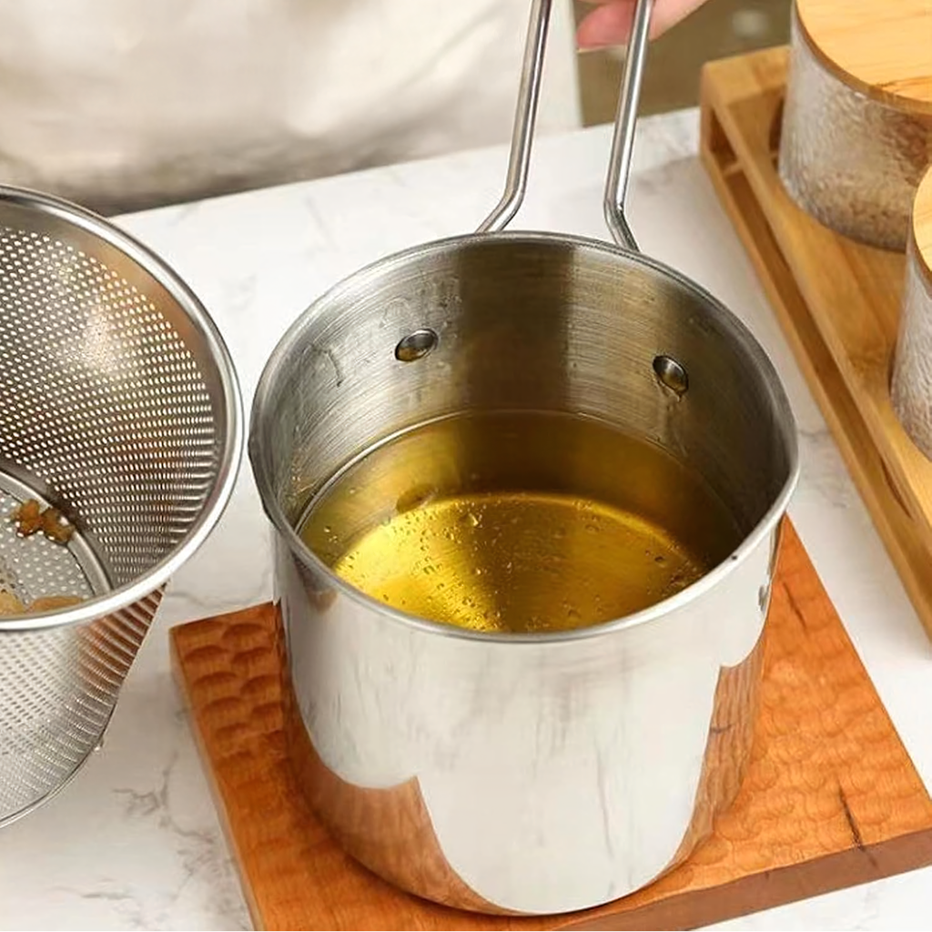 Mini Deep Fryer Pot with Basket 288x Universal Steel