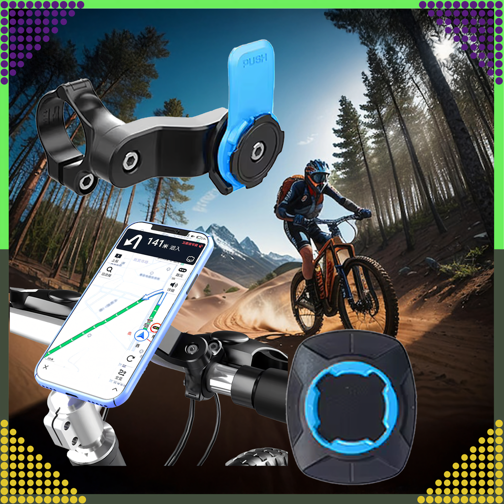 Jalgratta telefonikinnitus lenksule, mootorratta ja ATV varustus, lukustatav, maastikurattale